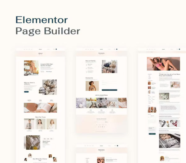 Jantel – Lingerie & Nightwear Store Elementor Pro Template Kit - Image 2